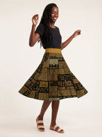"Sankofa" Twirl Skirt — twirling, skirt flared out