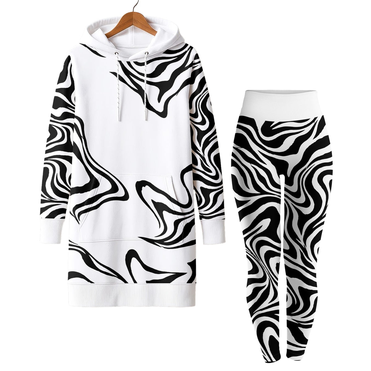 "Kimbunga White" Hoodie Dress & Leggings Deal