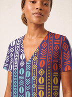 "Oshun Zamani" V Neck Midi Dress Promo