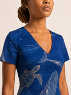 "Pwani" V Neck Midi Dress