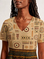 "Mto" V Neck Midi Dress Promo