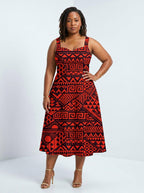 "Shaka" Burgundy Corset Dress
