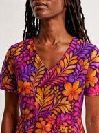 "Waridi" V Neck Midi Dress Promo