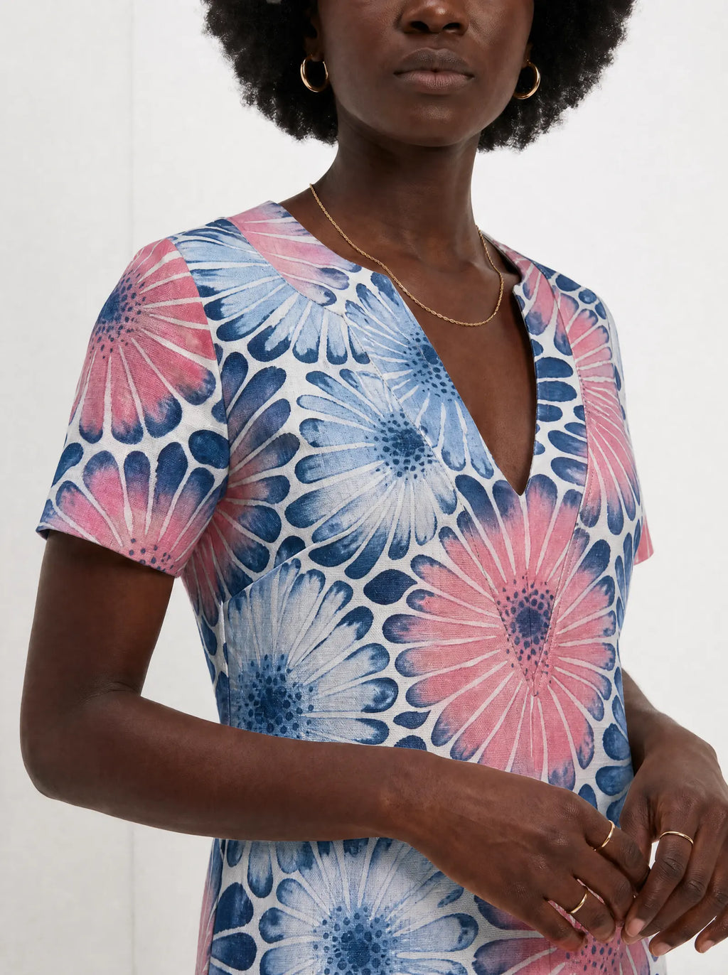 "Samawati" Short Sleeve Maxi Dress — on model