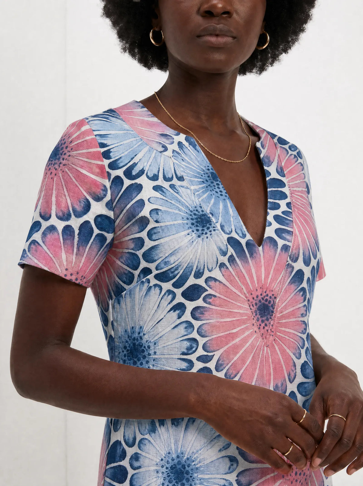 "Samawati" Short Sleeve Maxi Dress — on model