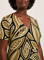 "Ashanti" V Neck Midi Dress Promo