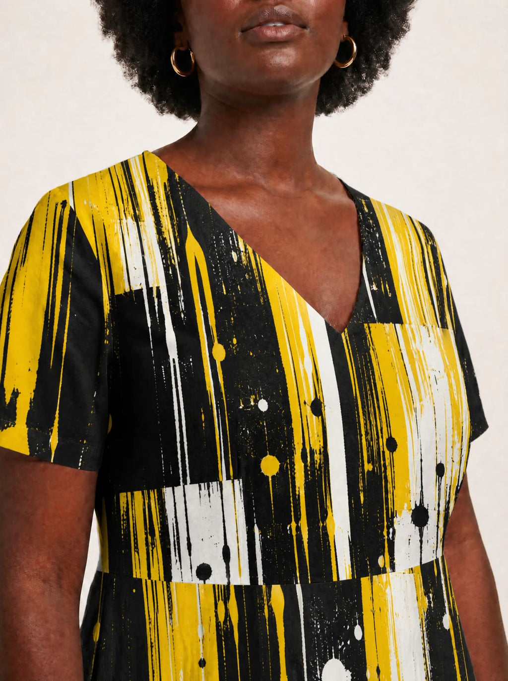 "Mvua" V Neck Midi Dress Promo