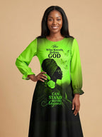 "Selah" Green Long Sleeve Maxi Dress