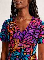 "Rangi" V Neck Midi Dress Promo