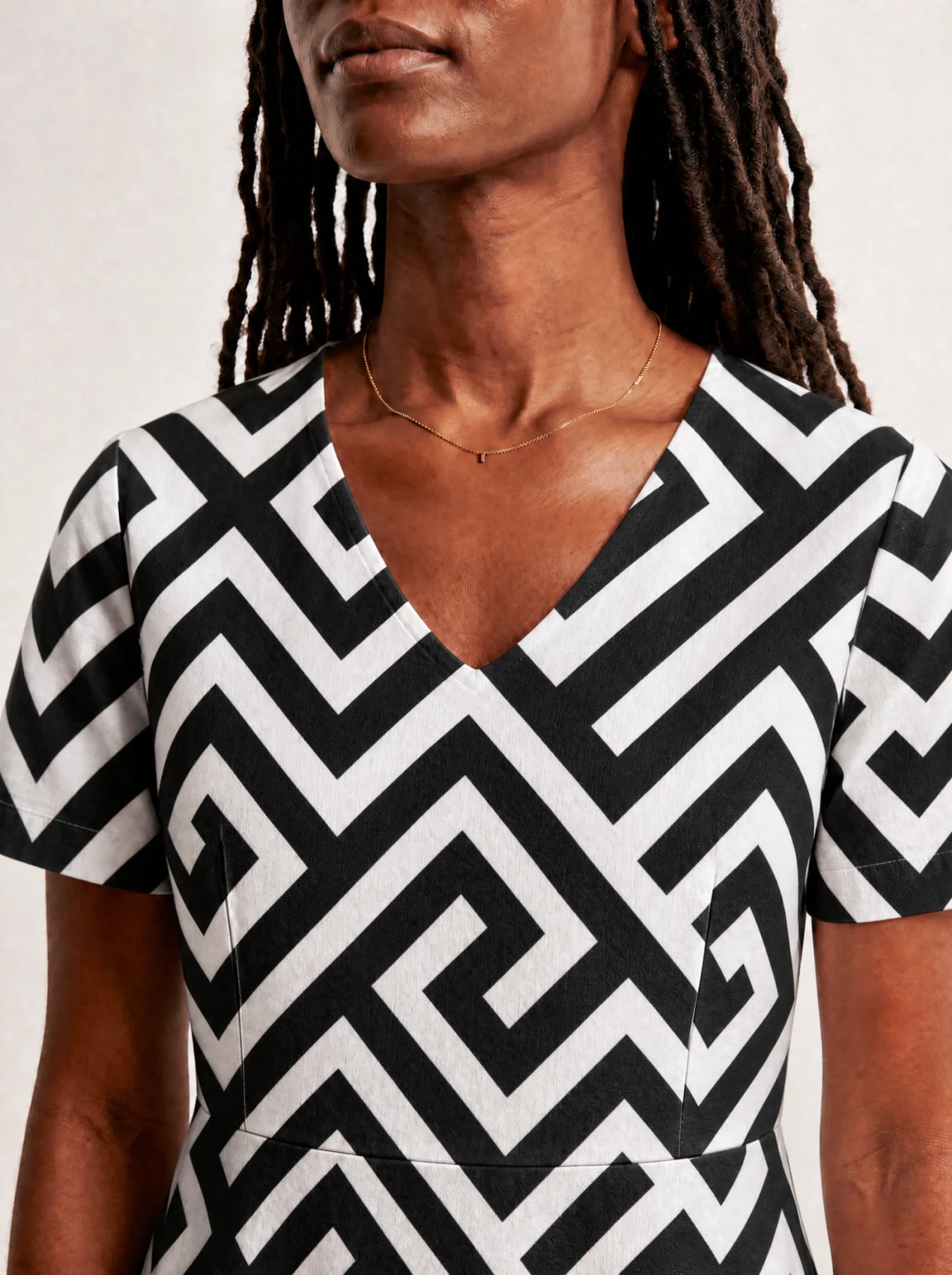 "Zamu" V Neck Midi Dress Promo