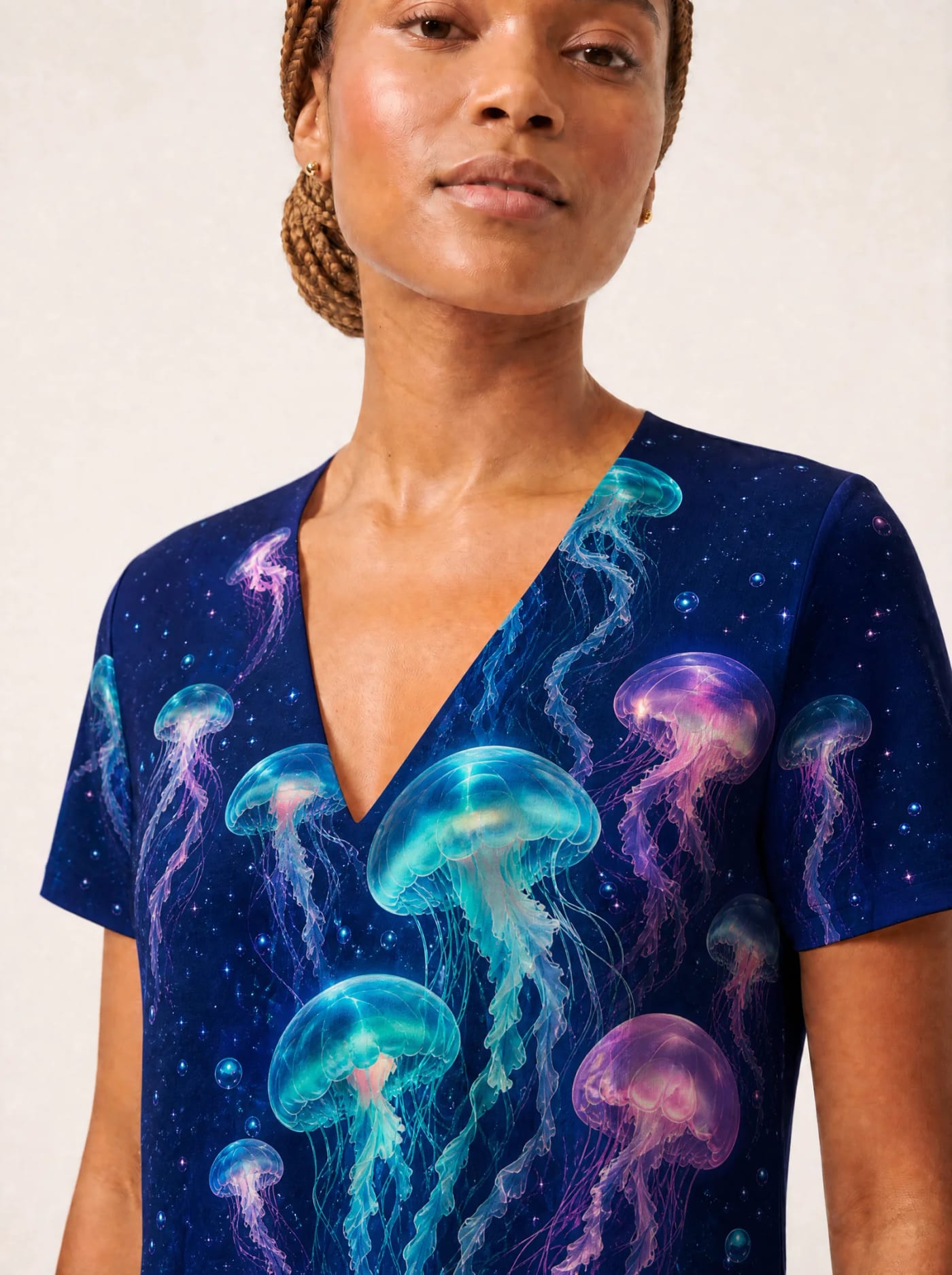"Bahari" V Neck Midi Dress Promo