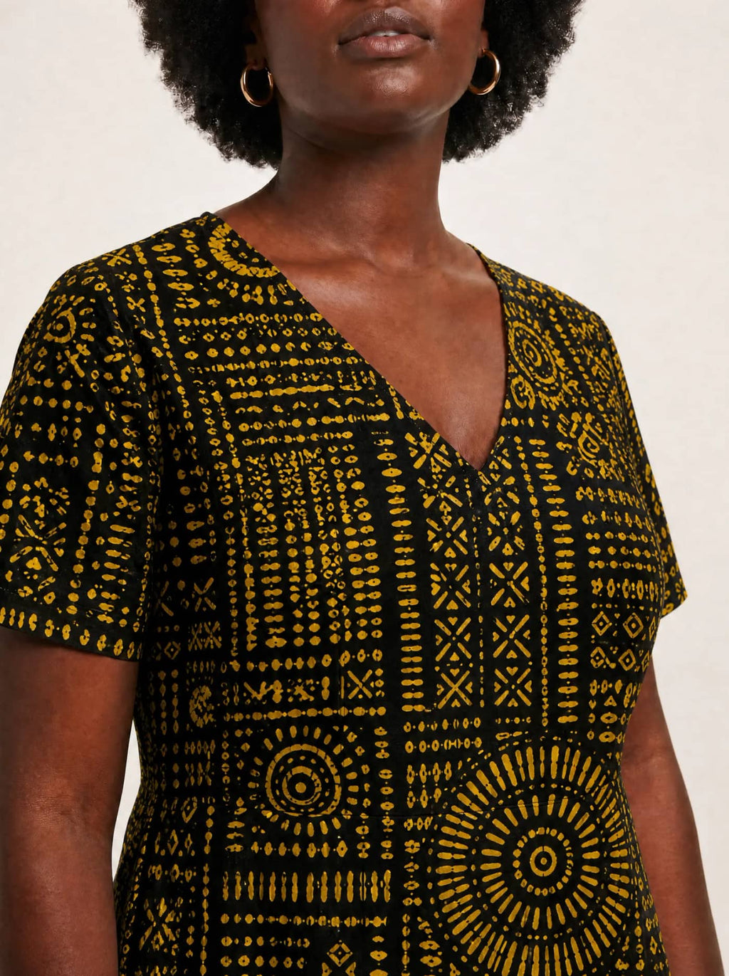 "Lamu" V Neck Midi Dress Promo