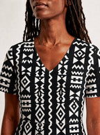 "Kuba" V Neck Midi Dress Promo