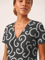 "Duara" V Neck Midi Dress Promo
