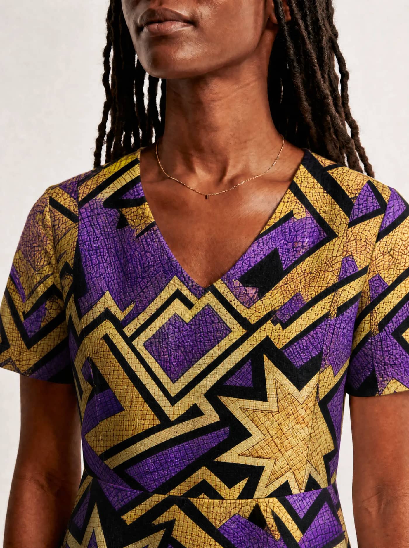 "Sheba" V Neck Midi Dress Promo