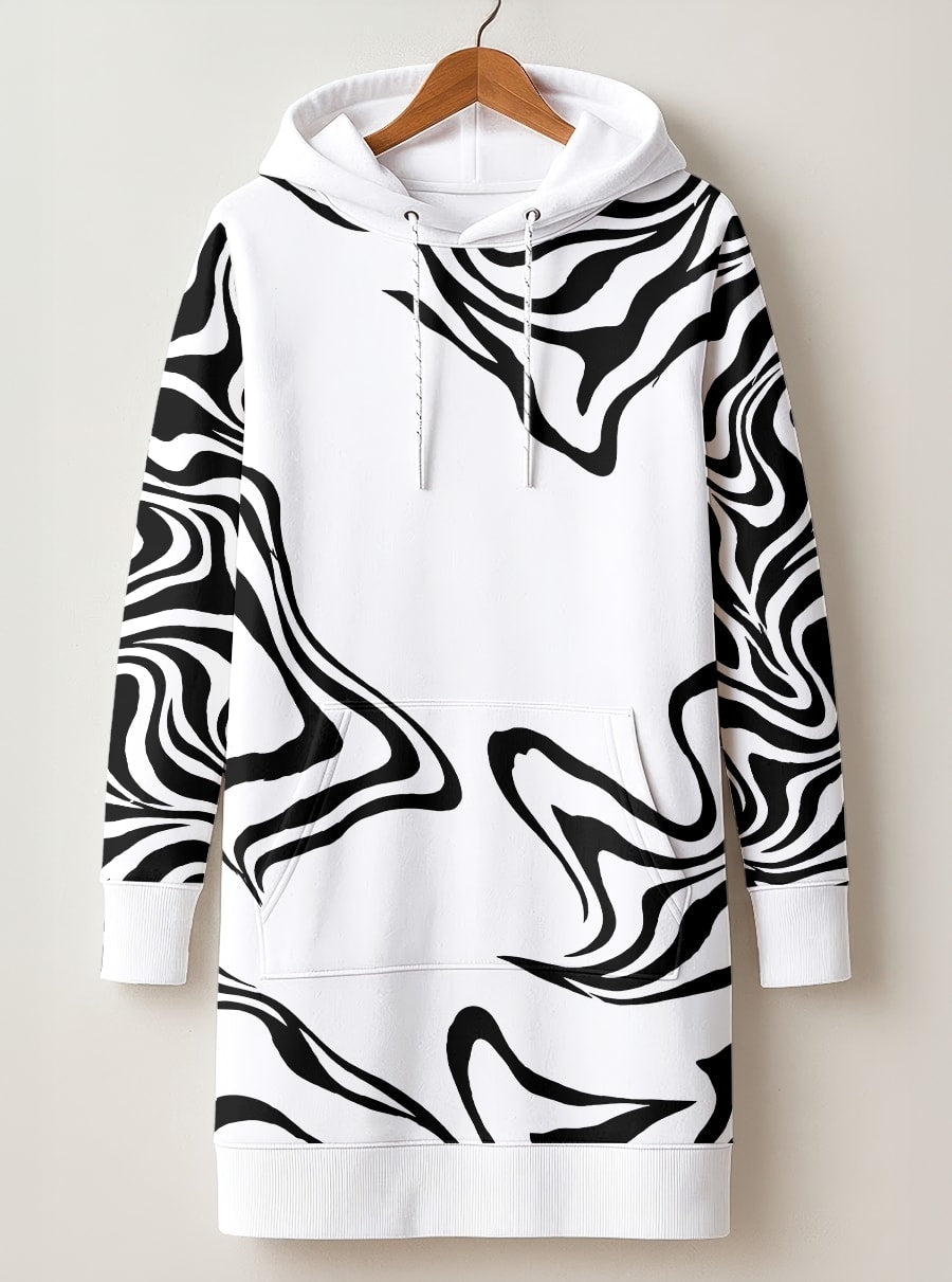 "Kimbunga White" Hoodie Dress