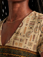 "Mto" V Neck Midi Dress