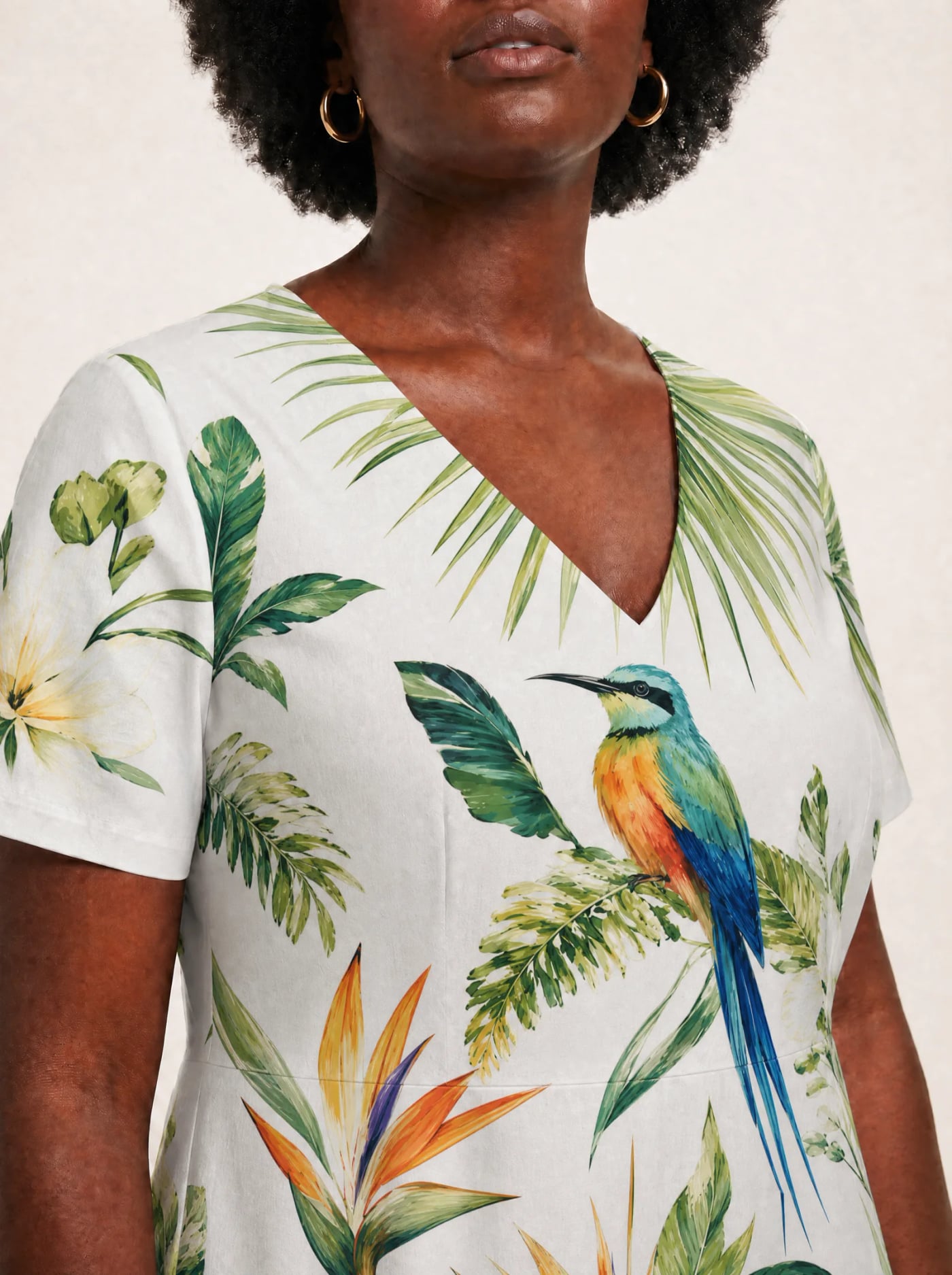"Ndege" V Neck Midi Dress Promo
