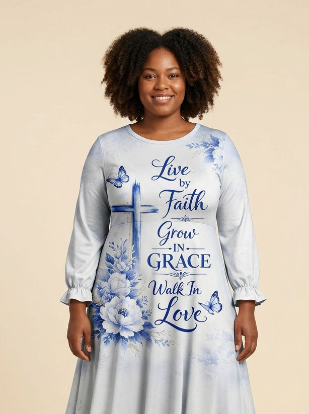 "Neema" Long Sleeve Maxi Dress
