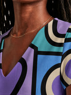 "Sanaa" V Neck Midi Dress
