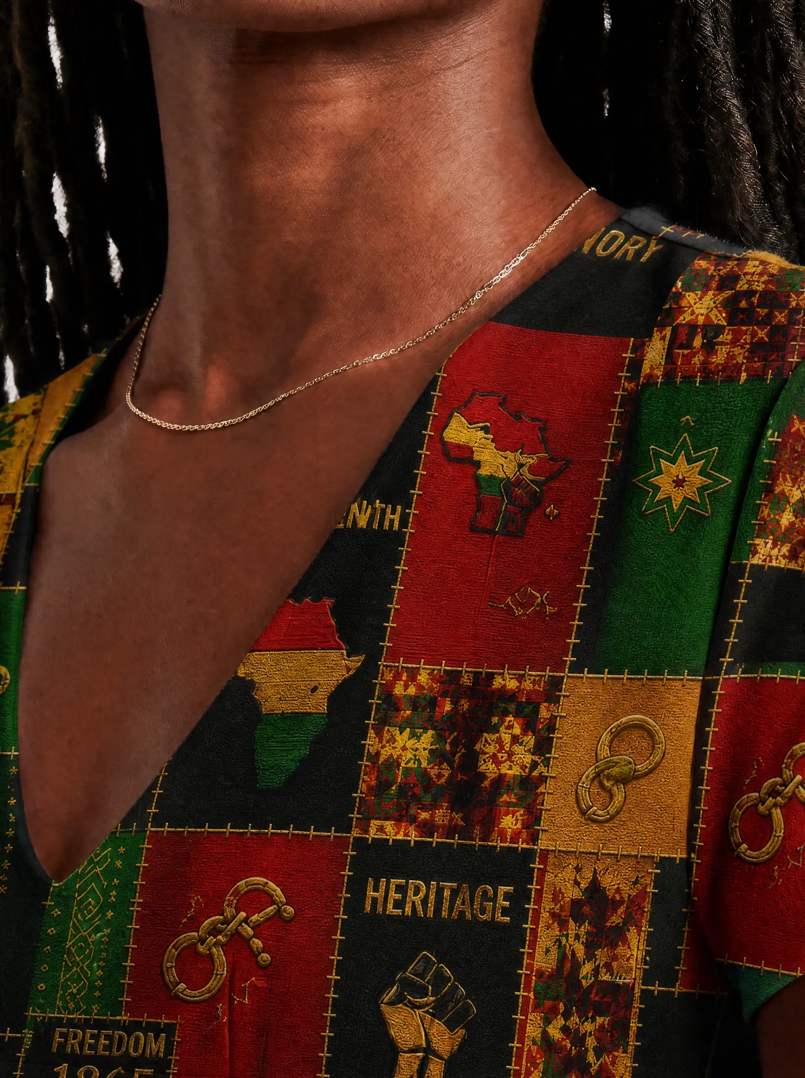"Kumbuka" V Neck Midi Dress
