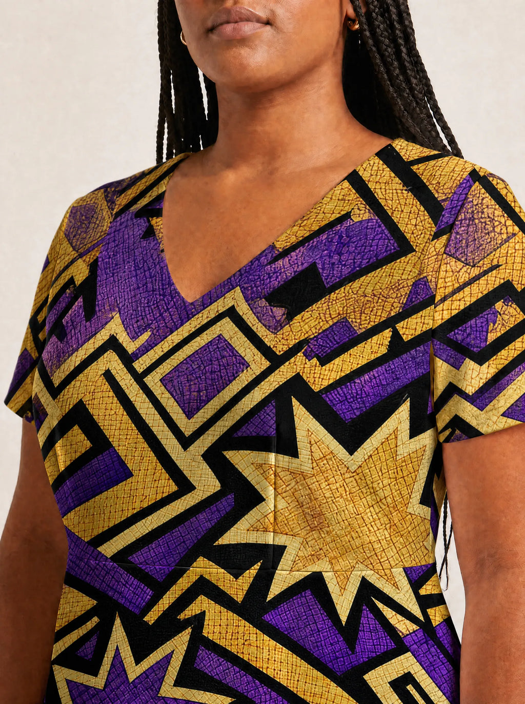 "Sheba" V Neck Midi Dress