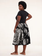 "Usiku" Twirl Skirt — styled on model