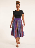 "Oshun Zamani" Twirl Skirt — walking, skirt in motion