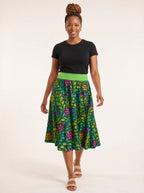 "Zumaridi" Twirl Skirt — walking, skirt in motion