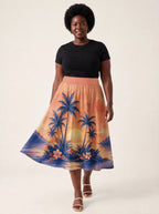 "Machweo" Twirl Skirt — styled on model