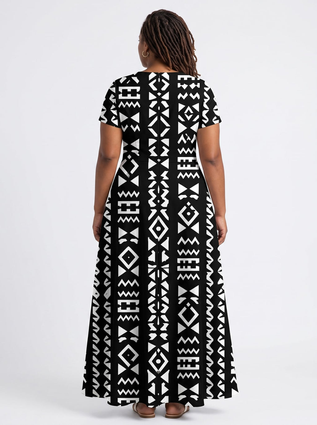"Kuba" Short Sleeve Maxi Dress