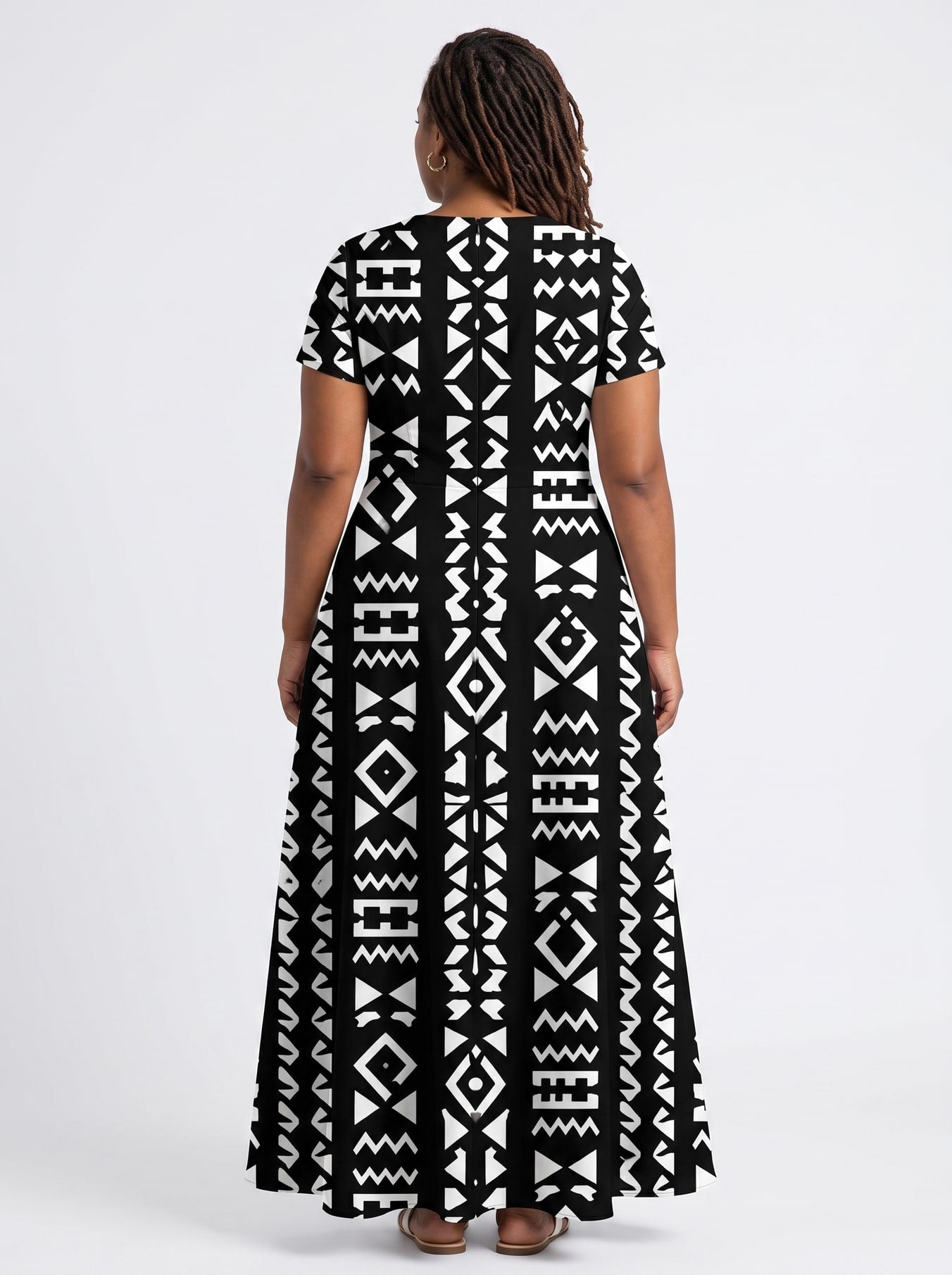 "Kuba" Short Sleeve Maxi Dress
