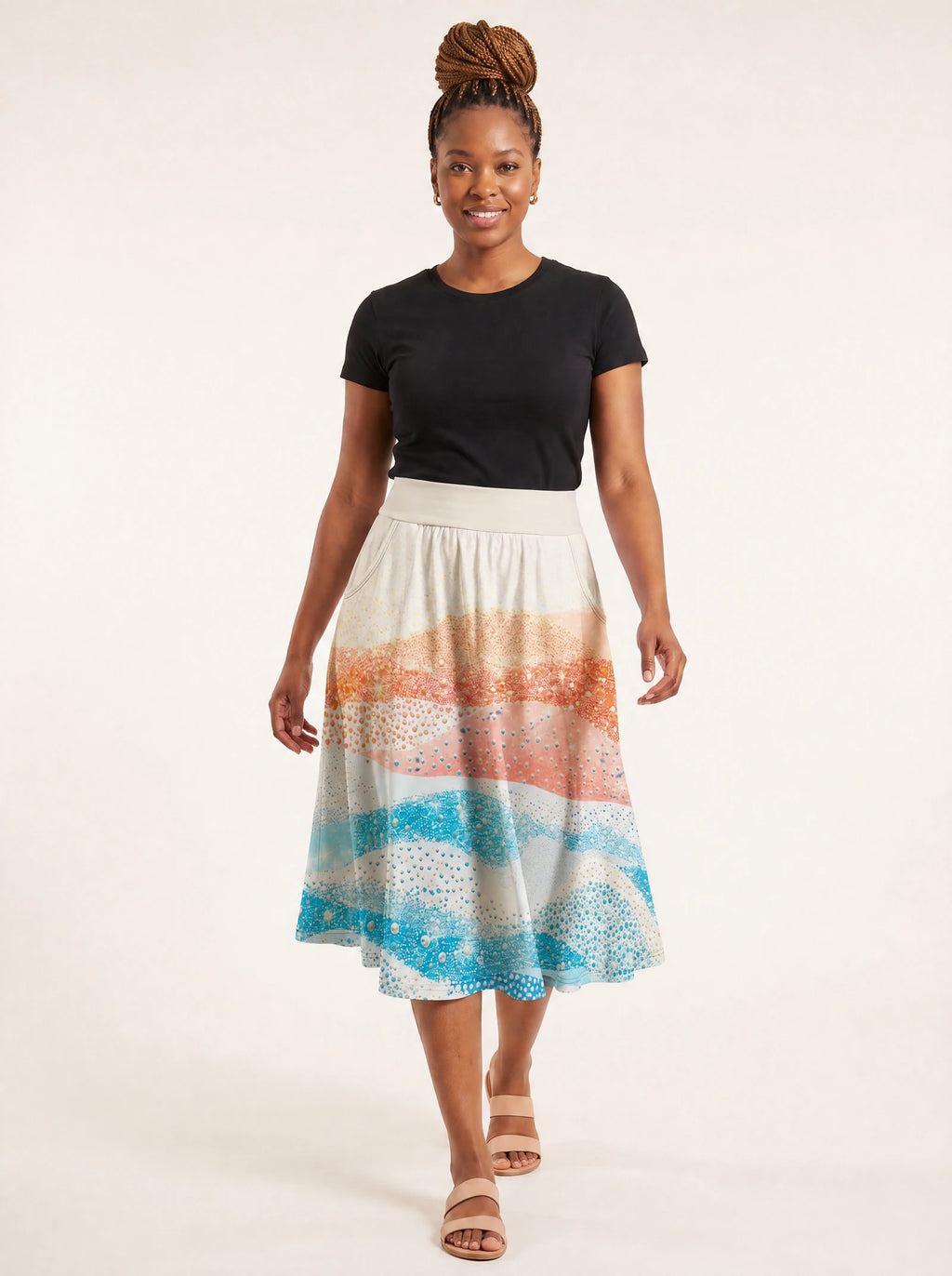 "Maji" Twirl Skirt — styled on model