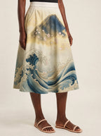 "Wimbi" Twirl Skirt — close-up of the hem at mid-calf