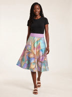 "Almasi" Twirl Skirt — walking, skirt in motion