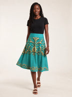 "Heshima" Twirl Skirt — styled on model