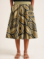 "Ashanti" Twirl Skirt — close-up of the hem at mid-calf