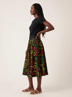 "Nairobi" Twirl Skirt — side profile on model