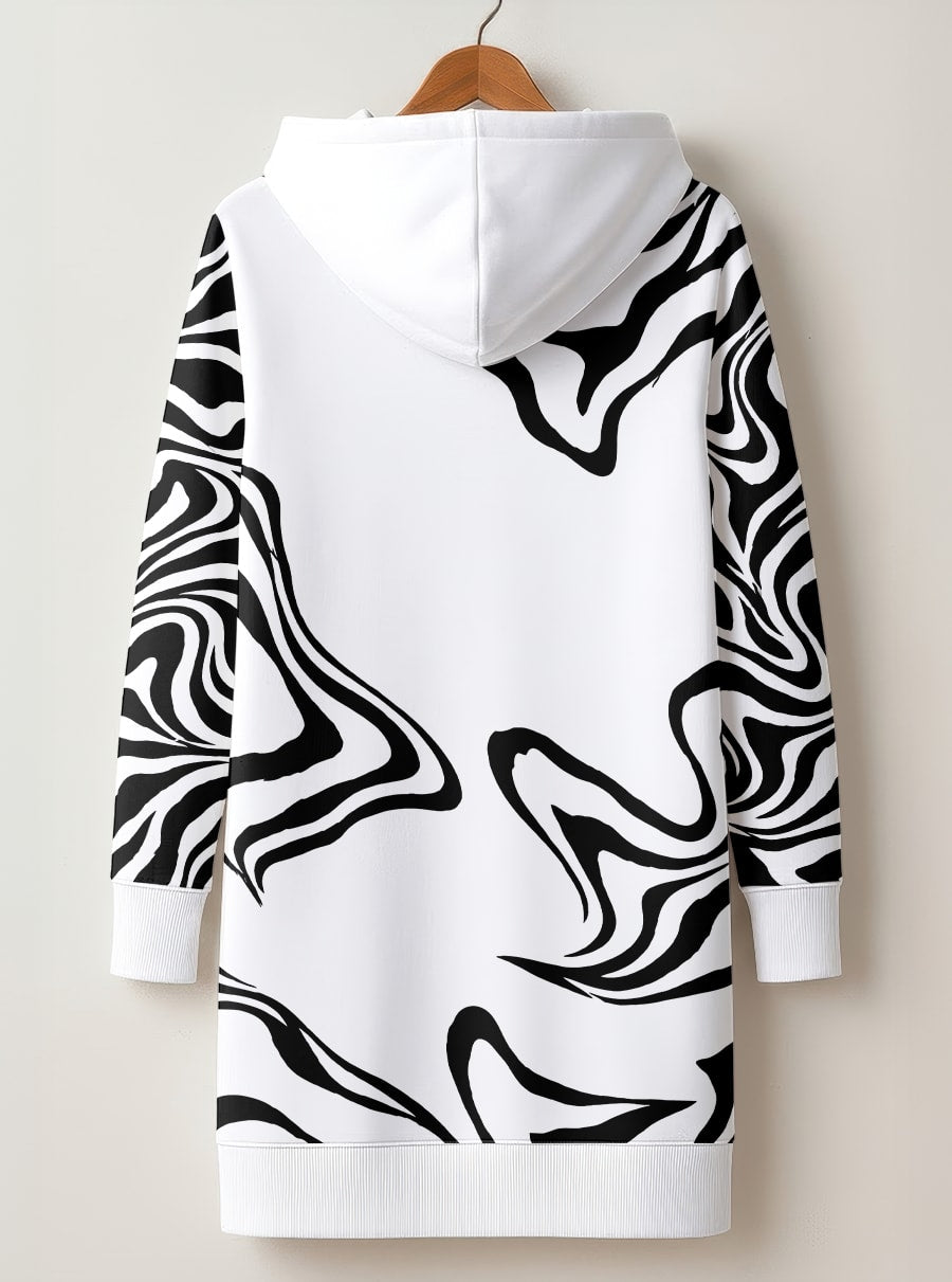 "Kimbunga White" Hoodie Dress