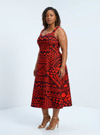 "Shaka" Burgundy Corset Dress