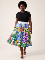 "Kisiwa" Twirl Skirt — styled on model