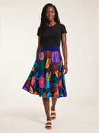 "Bustani" Twirl Skirt — walking, skirt in motion