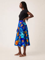 "Maua" Twirl Skirt — side profile on model