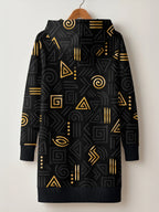 "Ishara" Hoodie Dress — back flat