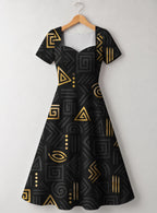 "Ishara" Sweetheart Midi Dress Promo