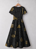 "Ishara" V Neck Midi Dress Promo