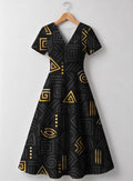"Ishara" V Neck Midi Dress Promo