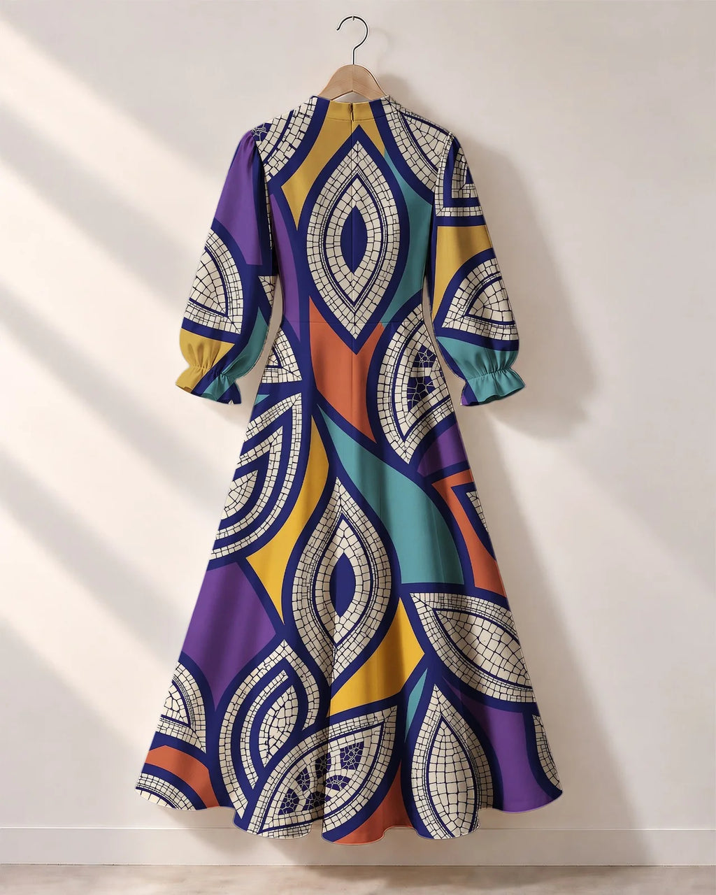 "Johari" Long Puff Sleeve Dress