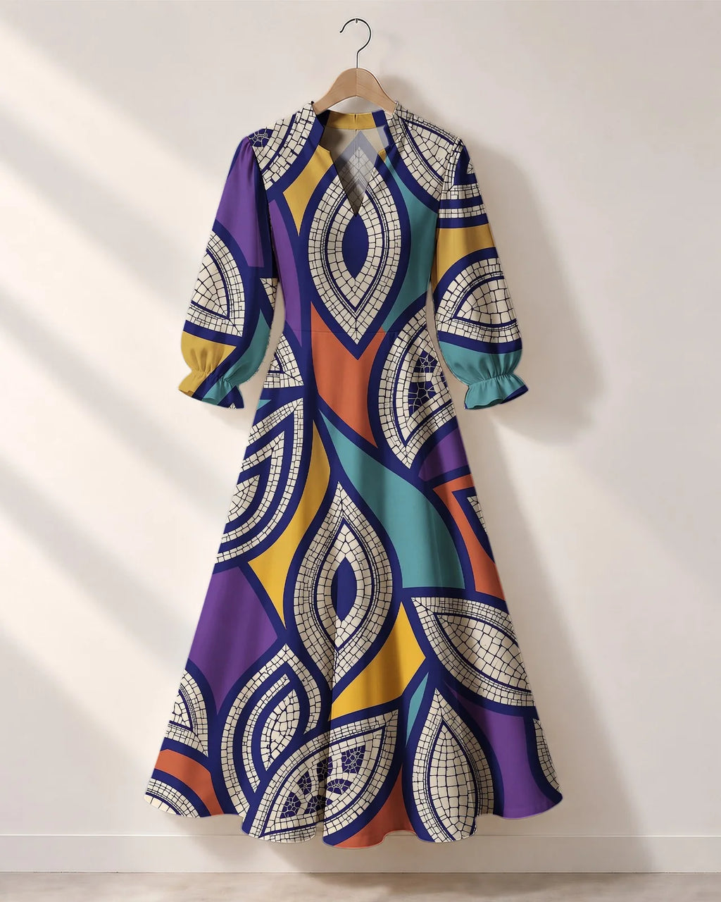 "Johari" Long Puff Sleeve Dress