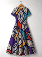 "Johari" Short Sleeve Maxi Dress